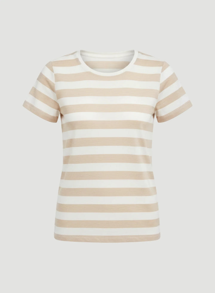 Soft Touch Short Sleeve Stripe Crewneck T-Shirt