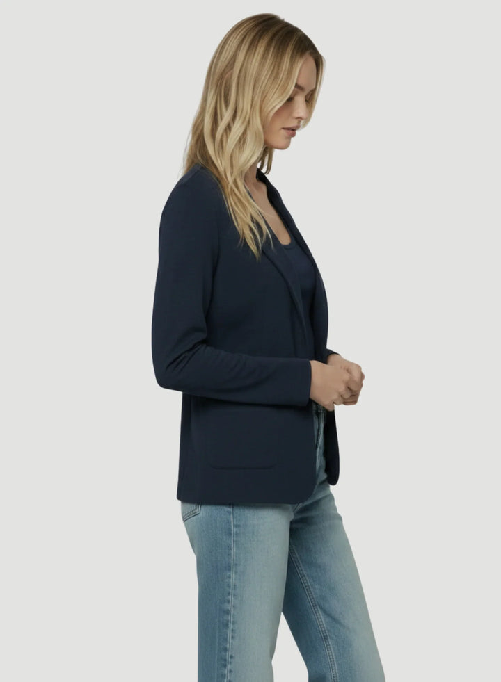 Cotton Cashmere Double Face One Button Blazer