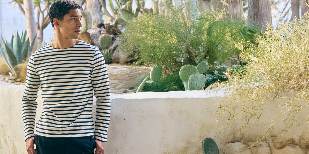 MERIDIEN MODERNE - Original Breton Shirt (ECRU / NAVY)