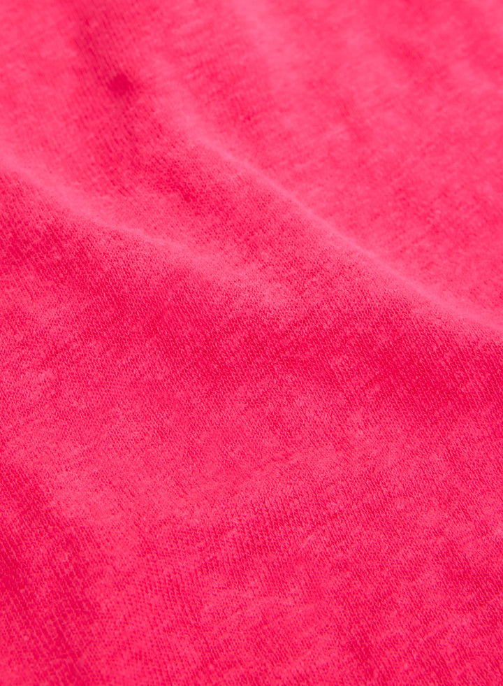 3/4 Sleeves V-Neck Shirt - Berry