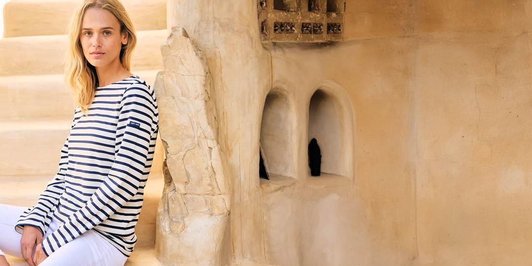 MINQUIERS MODERN - Authentic Breton Stripe Shirt (ECRU / NAVY)