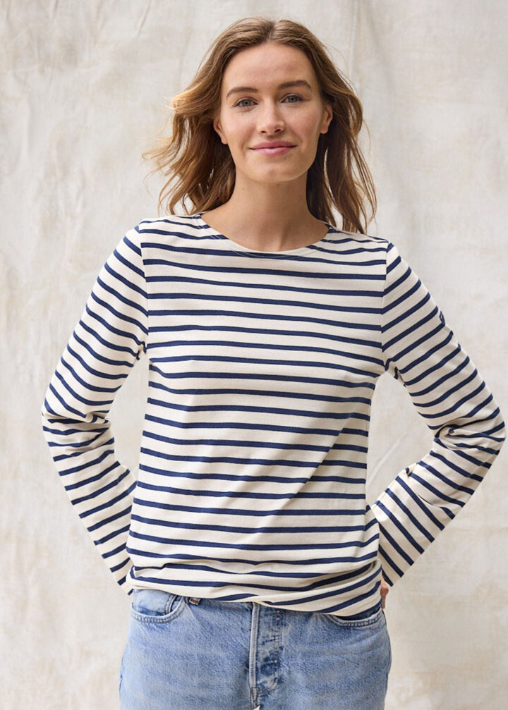 MINQUIERS MODERN - Authentic Breton Stripe Shirt (ECRU / NAVY)