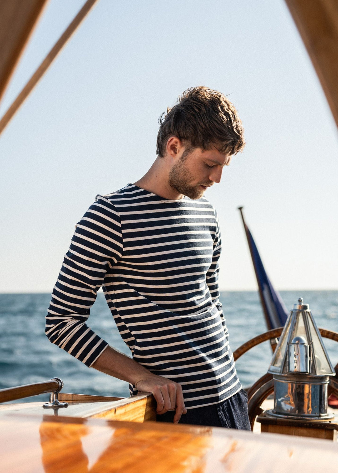 MERIDIEN MODERNE - Original Breton Shirt(NAVY / ECRU)