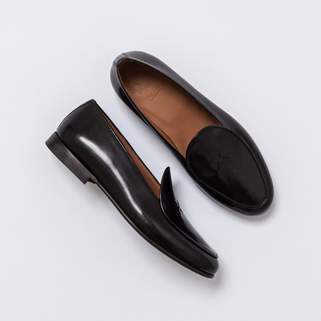Women's Black Leather Milano Loafer