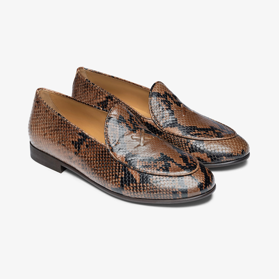 Men's Brown Snakeskin Milano Loafer