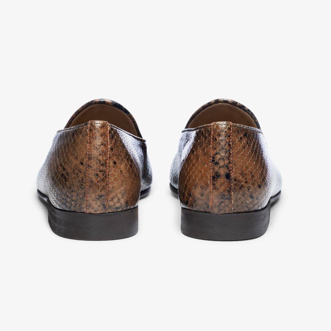 Men's Brown Snakeskin Milano Loafer