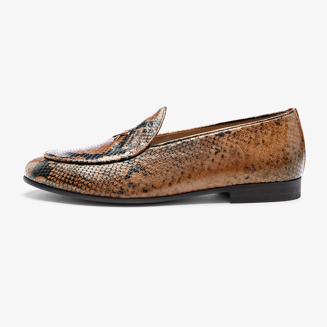 Men's Brown Snakeskin Milano Loafer