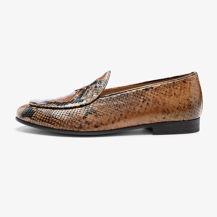 Men's Brown Snakeskin Milano Loafer