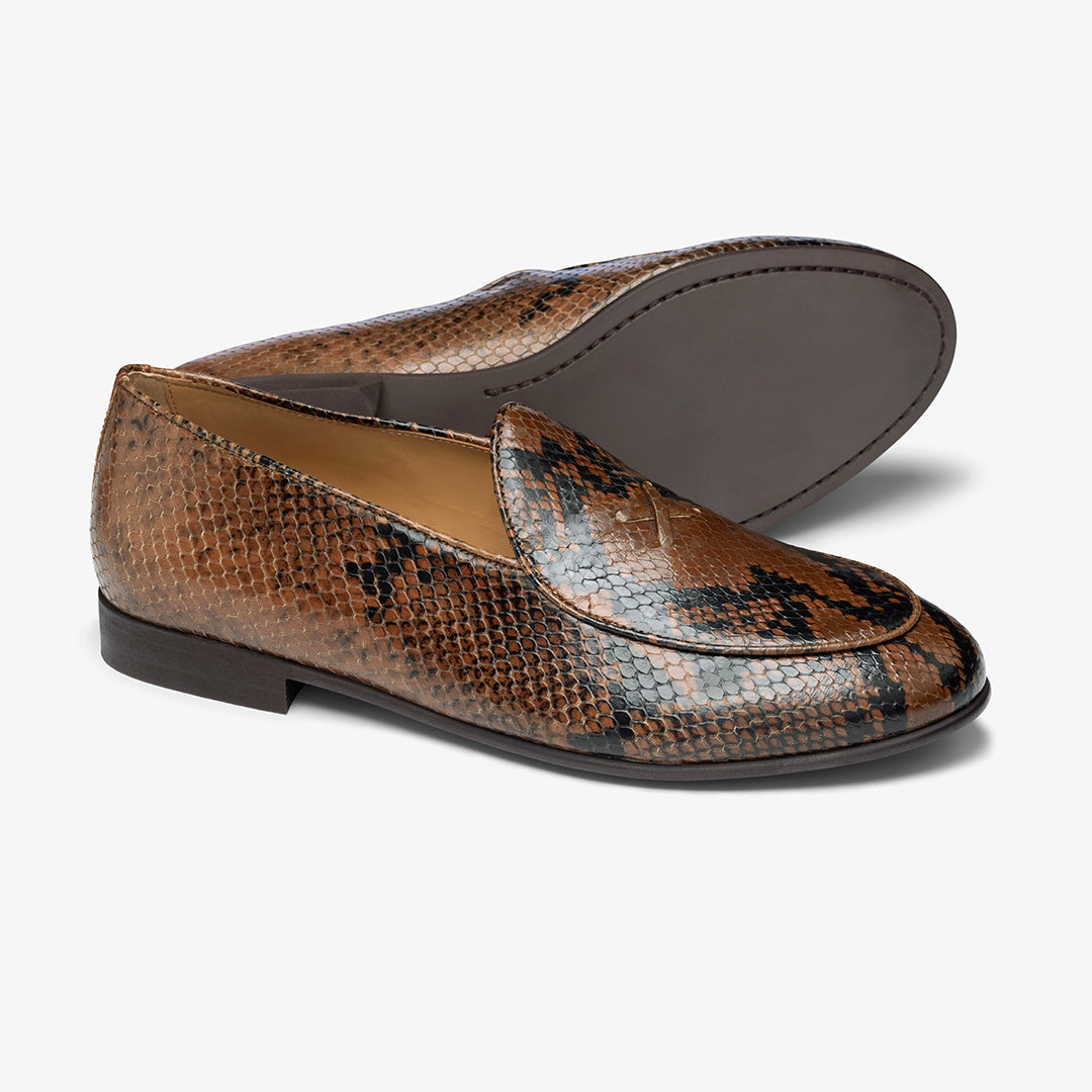 Men's Brown Snakeskin Milano Loafer