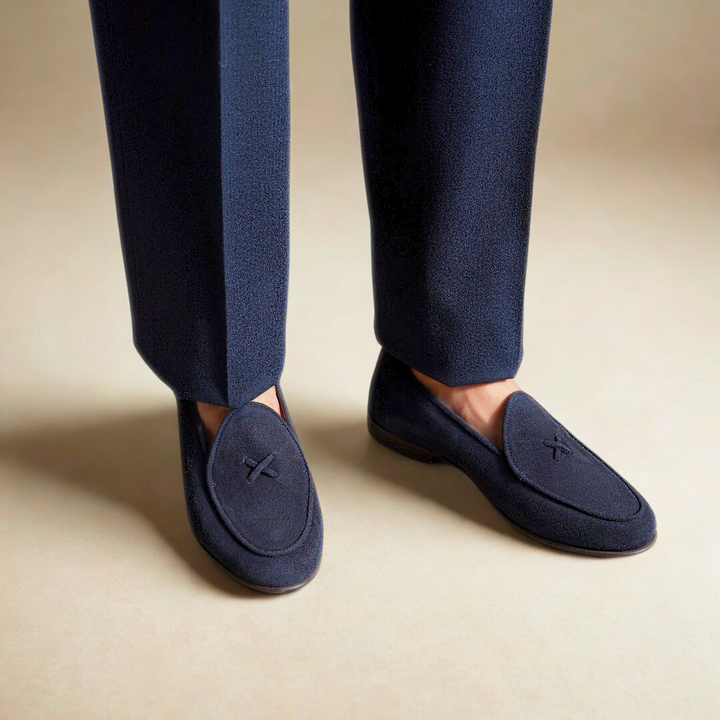 Men's Navy Suede Milano Loafer