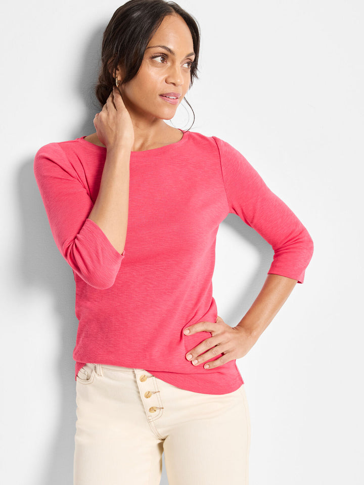 3/4 Sleeve Boat Tee - Daiquiri