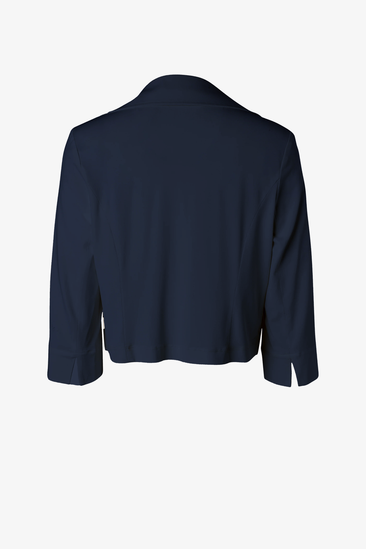 Short Jacket with Trench Detail - Navy