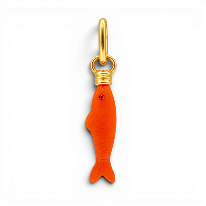 Orange Fish Charm