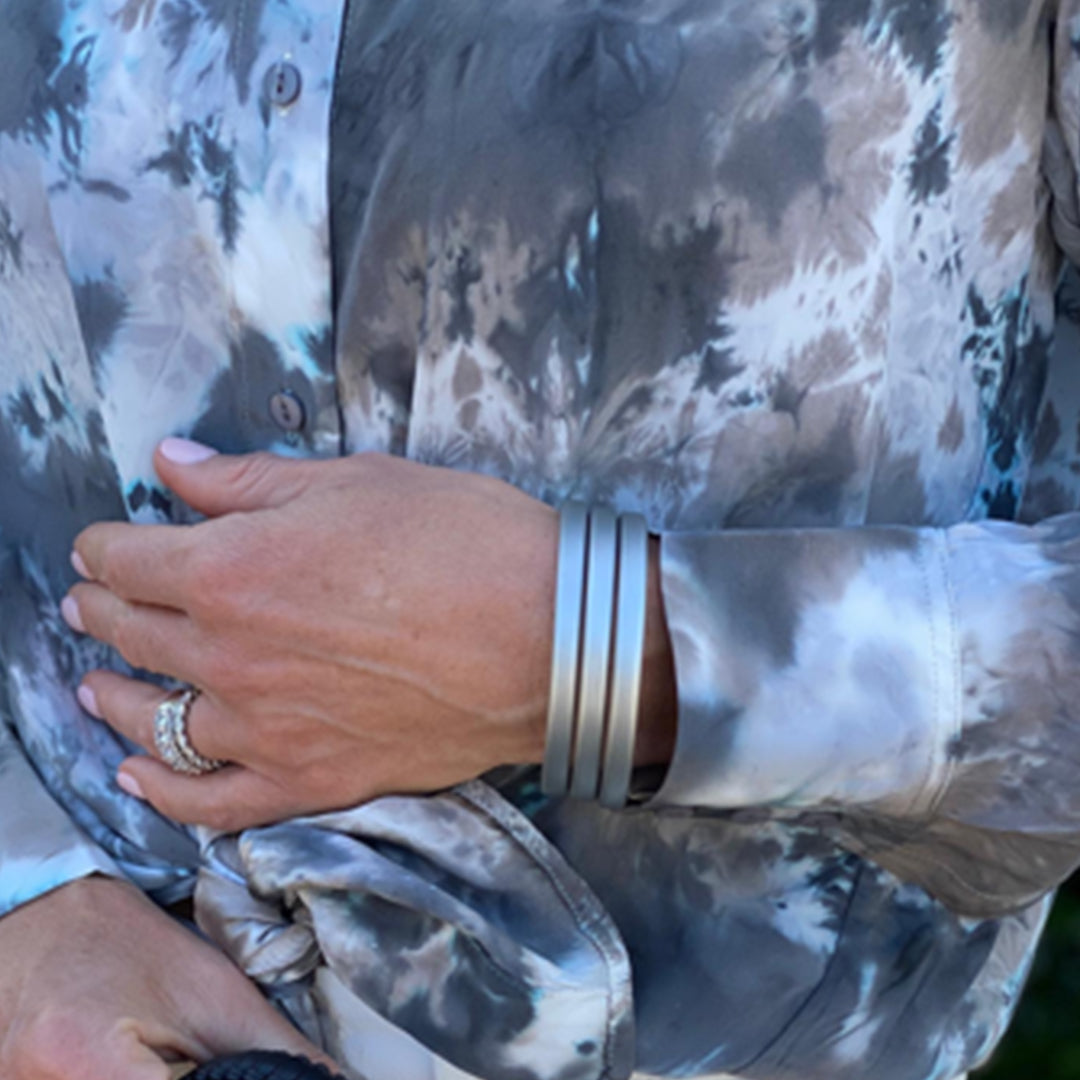 Twiggy Barile Bangle Set of 3 Silver