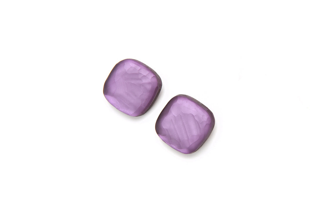 Lara Ice Clip Earring Purple Haze