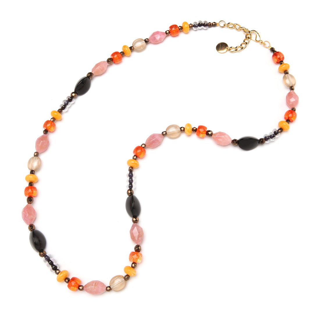 Poppy Necklace Pink Opal