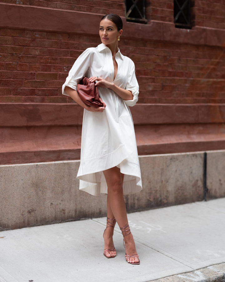 Midi Tunic Dress in White