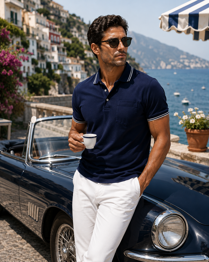 Pocket Polo Shirt - Navy