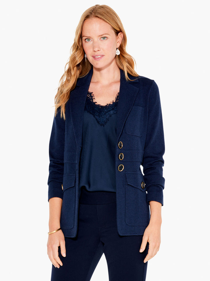 Editor Knit Blazer - Dark Indigo