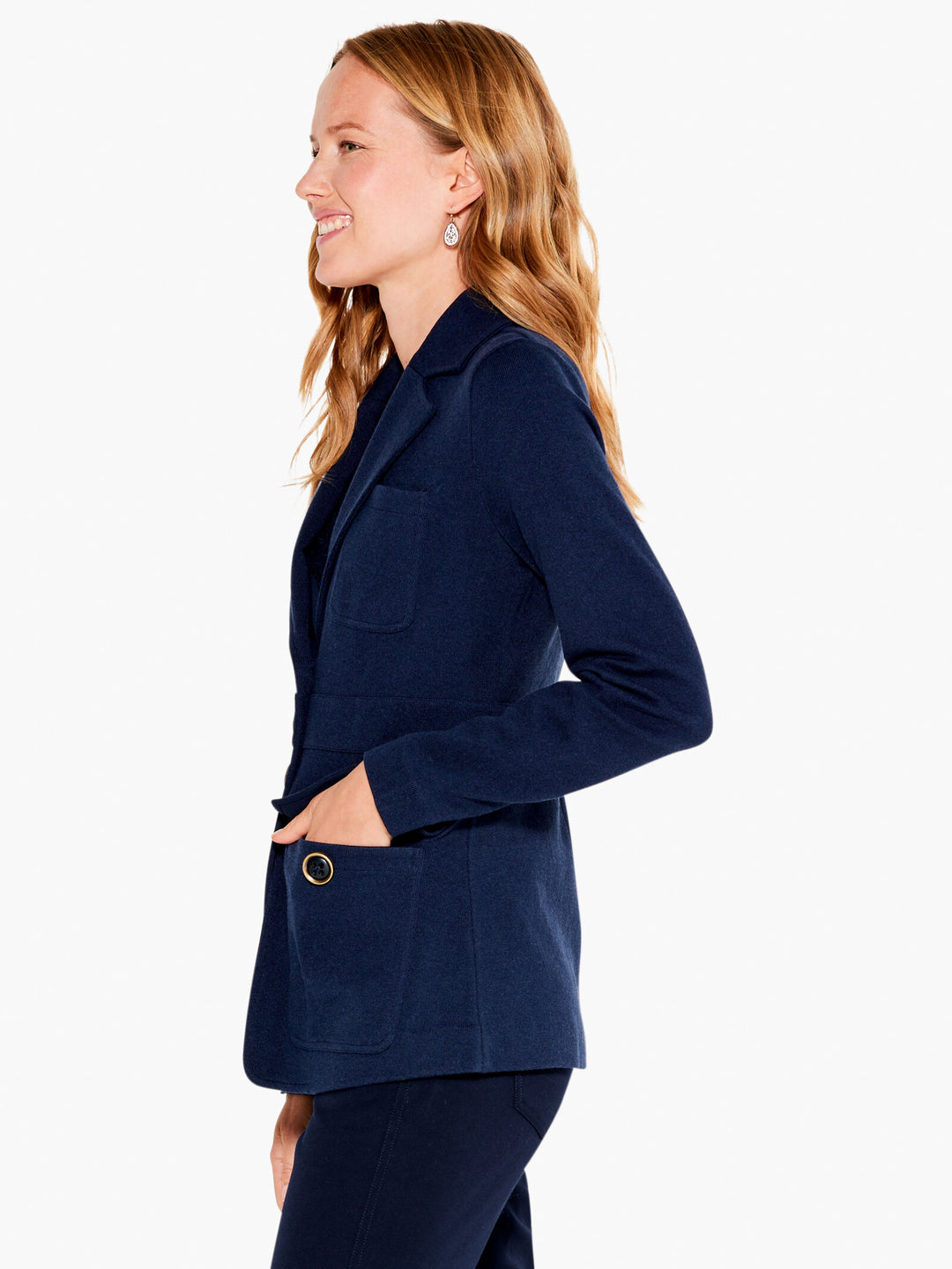 Editor Knit Blazer - Dark Indigo