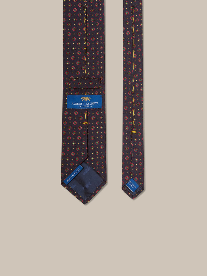 Robert Neat Best of Class Necktie - Navy Circle