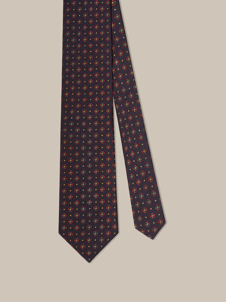 Robert Neat Best of Class Necktie - Navy Circle