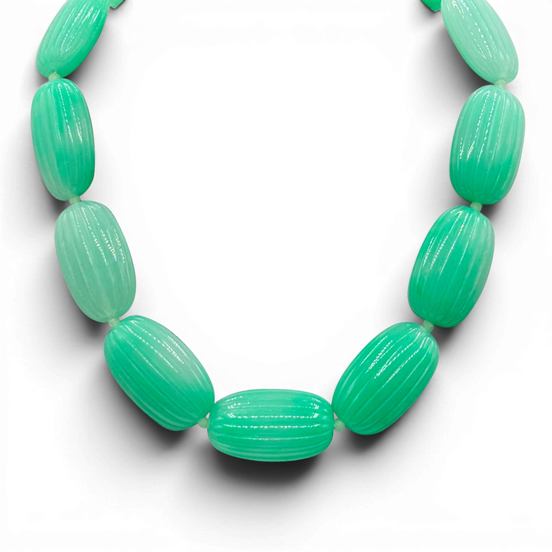 Renata Large Jade Resin Bead Choker