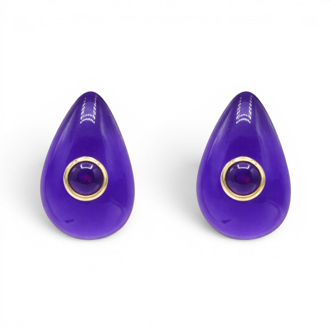 Rosamund Amethyst Resin Pierced Earrings