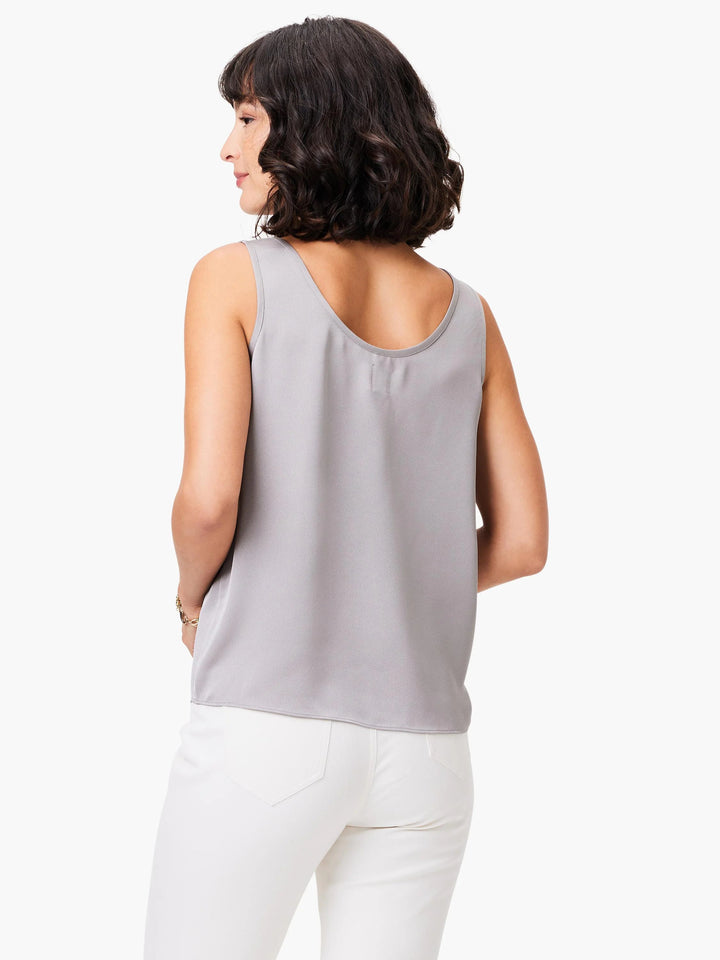 Satin Chiffon Scoop Tank