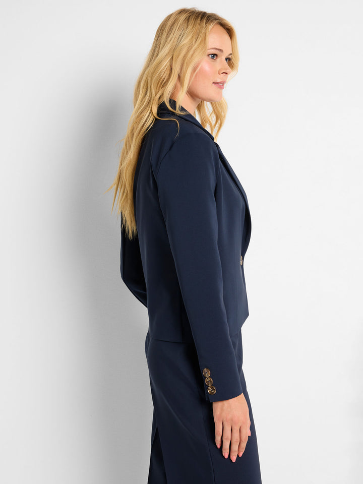 Stretch Knit Suiting Anywhere Blazer - Dark Indigo