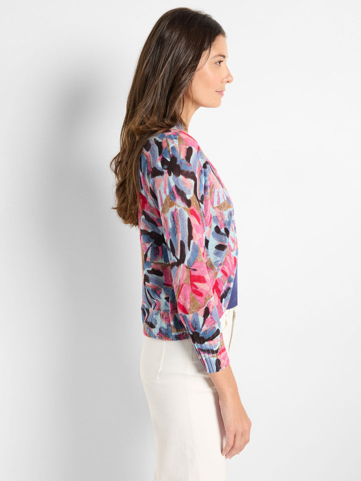 Firework Foliage Bolero Cardigan - Blue Multi