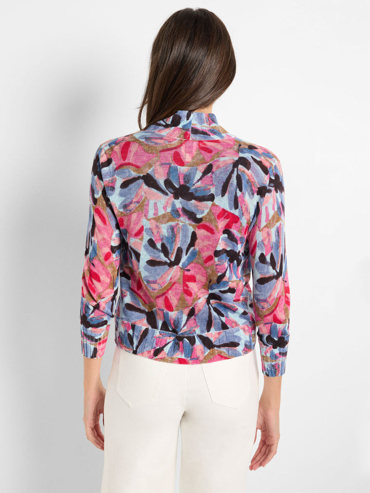 Firework Foliage Bolero Cardigan - Blue Multi