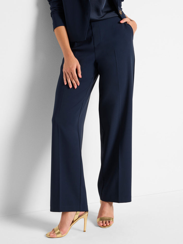 31" Stretch Knit Suiting Lenox Wide-Leg Pant - Dark Indigo