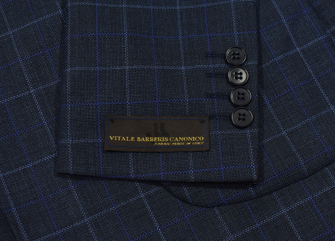 Marcello Italian Navy Plaid sport coat