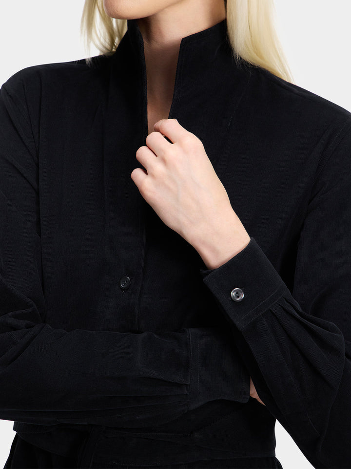 SHIRT DRESS: BLACK STALLION