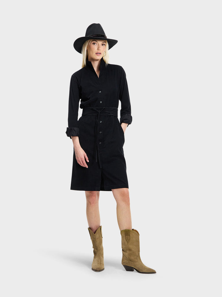 SHIRT DRESS: BLACK STALLION