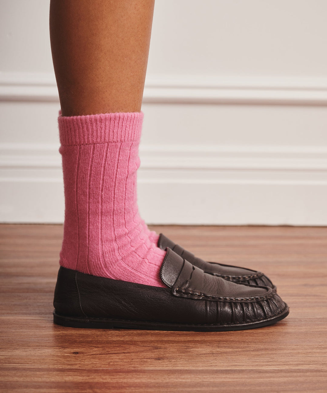 NAADAM Signature Cashmere Ribbed Socks - Bubblegum Pink