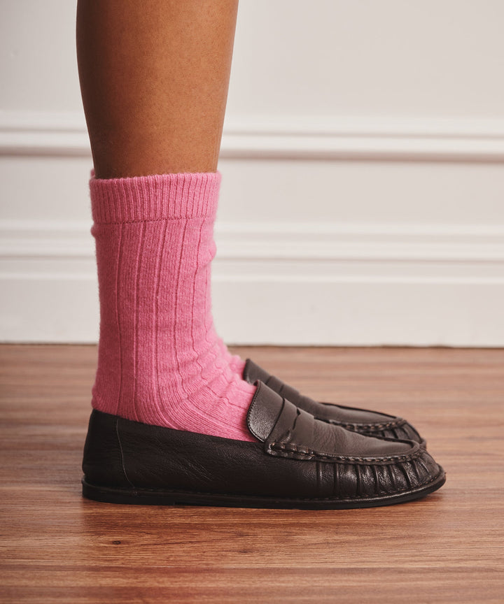 NAADAM Signature Cashmere Ribbed Socks - Bubblegum Pink