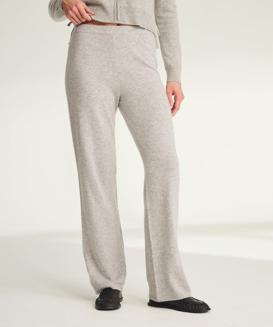 NAADAM Signature Cashmere Straight Leg Pant - Cement