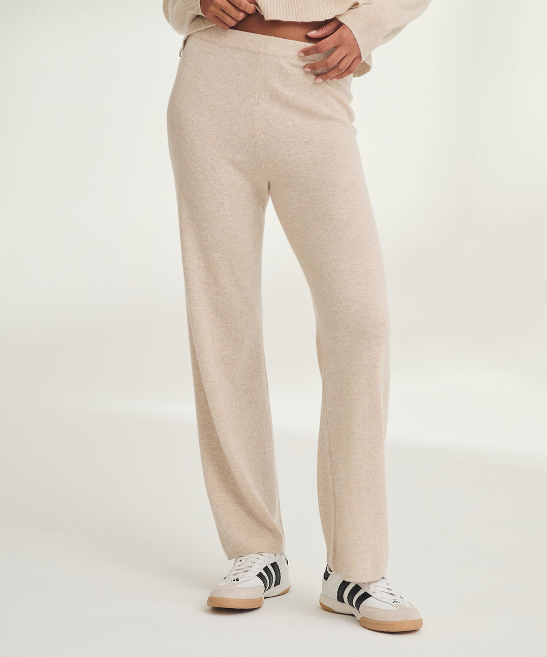 NAADAM Signature Cashmere Straight Leg Pant - Oatmeal