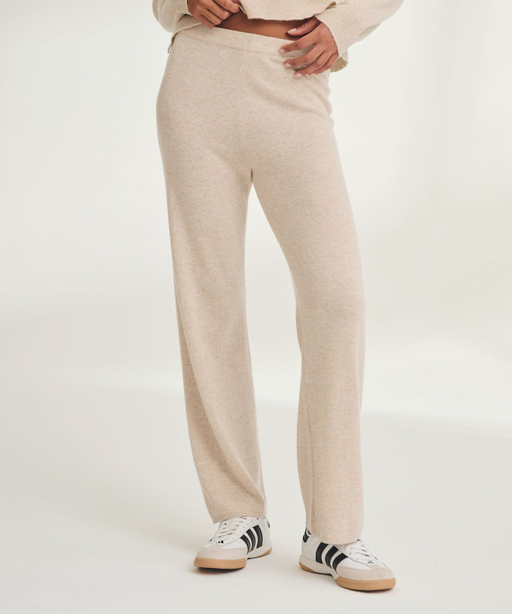 NAADAM Signature Cashmere Straight Leg Pant - Oatmeal
