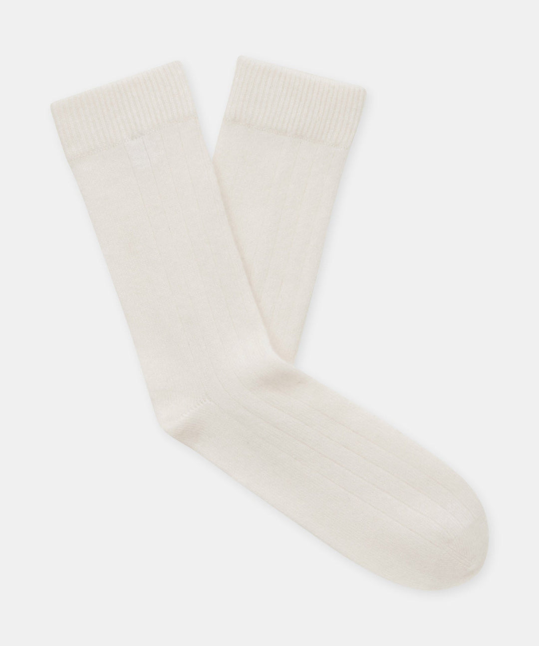 NAADAM Signature Cashmere Ribbed Socks - White