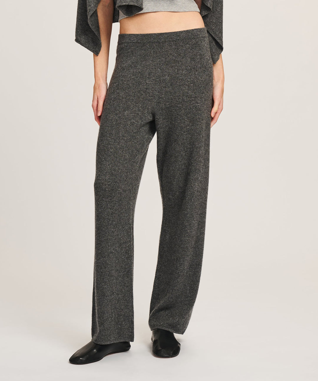 NAADAM Signature Cashmere Straight Leg Pant - Granite