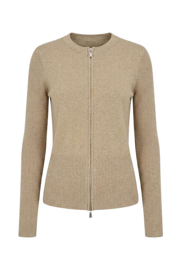 Sky Zip-front Sweater Jacket