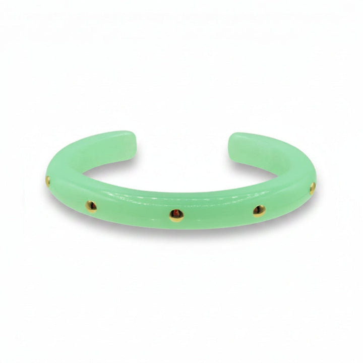 Sonia Jade Resin Gold Studded Small Cuff