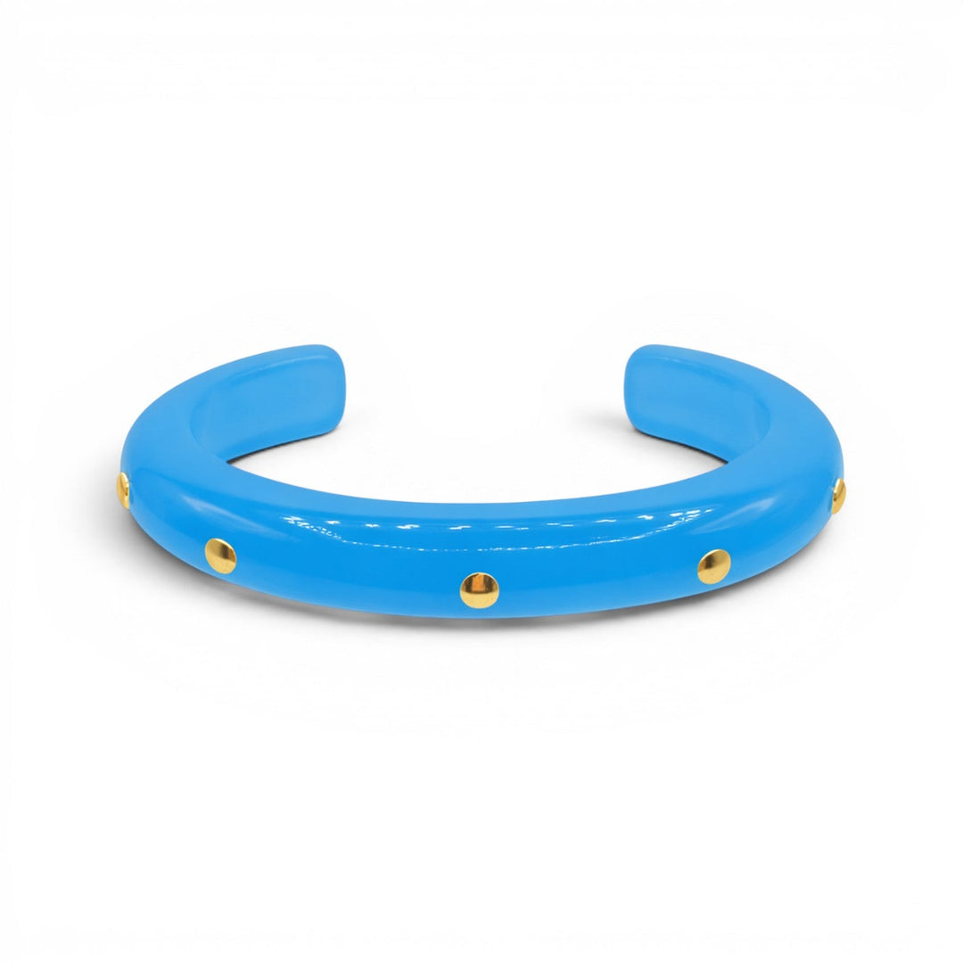 Sonia Turquoise Resin Gold Studded Small Cuff