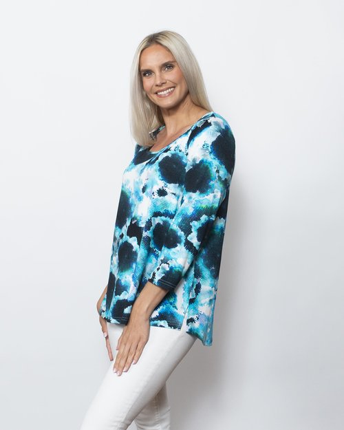 Viscose Ballet Hi/Lo 3/4 Sleeve Top