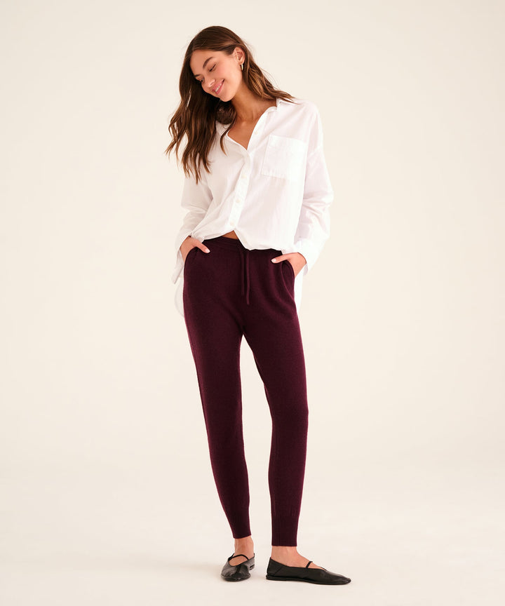 NAADAM Signature Cashmere Jogger - Plum