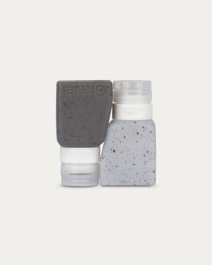 3oz Bottles Two-Pack Clear Gray