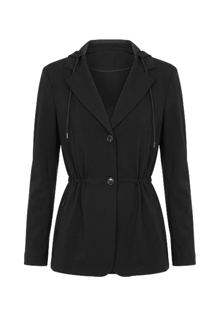 Tressa Duo Comfortable Travel Blazer with Removable Hood &amp; Cinchable Waist